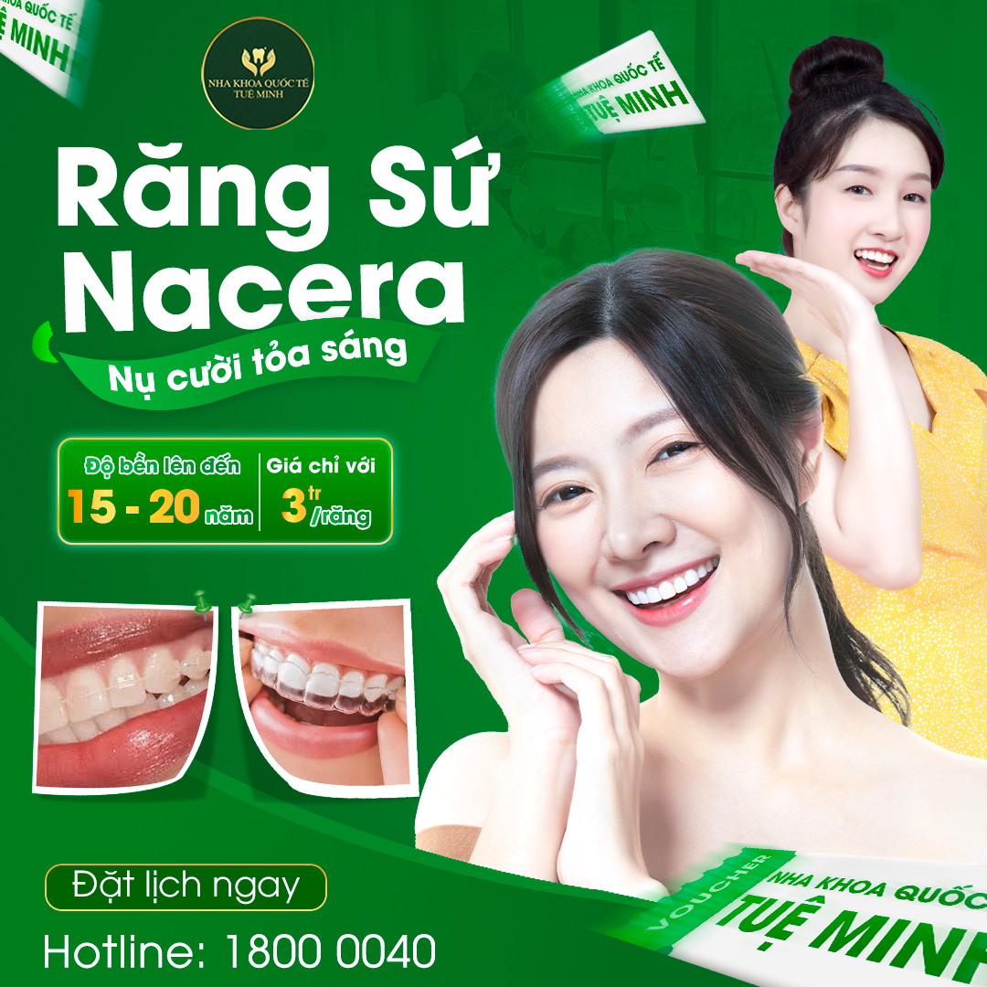 Nụ Cười Tỏa Sáng Tự Tin Mọi Lúc với Răng Sứ Nacera tại Nha Khoa Quốc Tế Tuệ Minh!