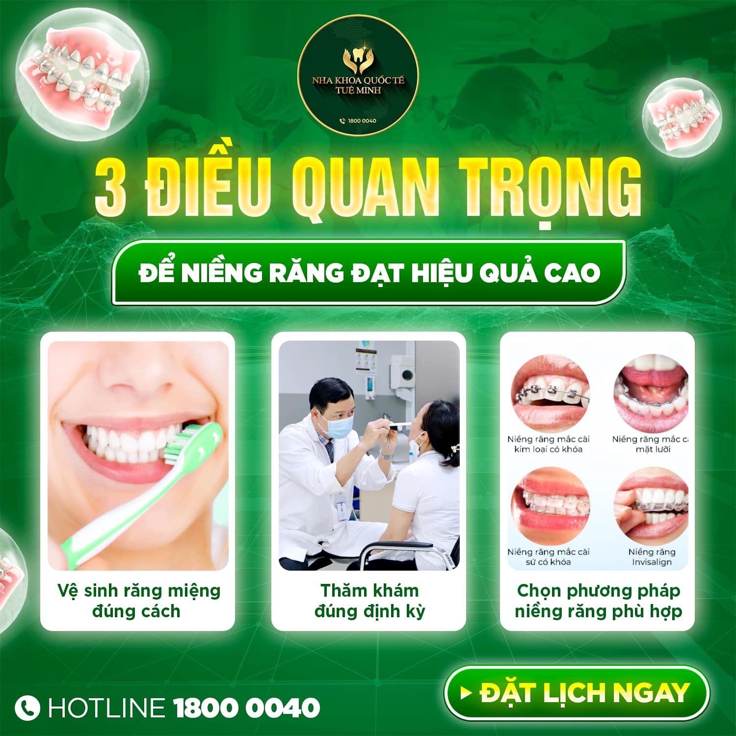 3 ĐIỀU QUAN TRỌNG ĐỂ NIỀNG RĂNG ĐẠT HIỆU QUẢ CAO!