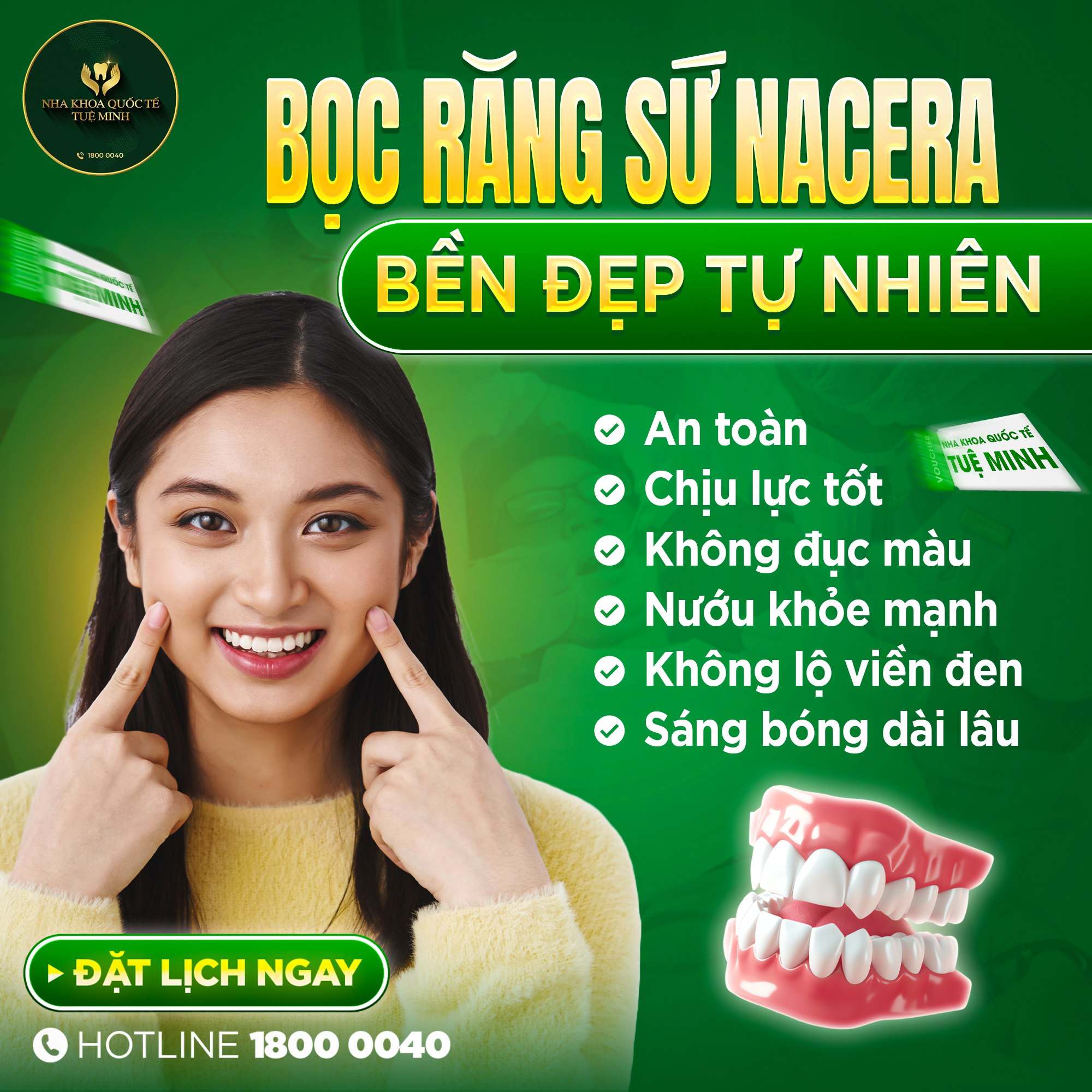 BỌC RĂNG SỨ NACERA – TẠI SAO ĐƯỢC ƯA CHUỘNG NHẤT?