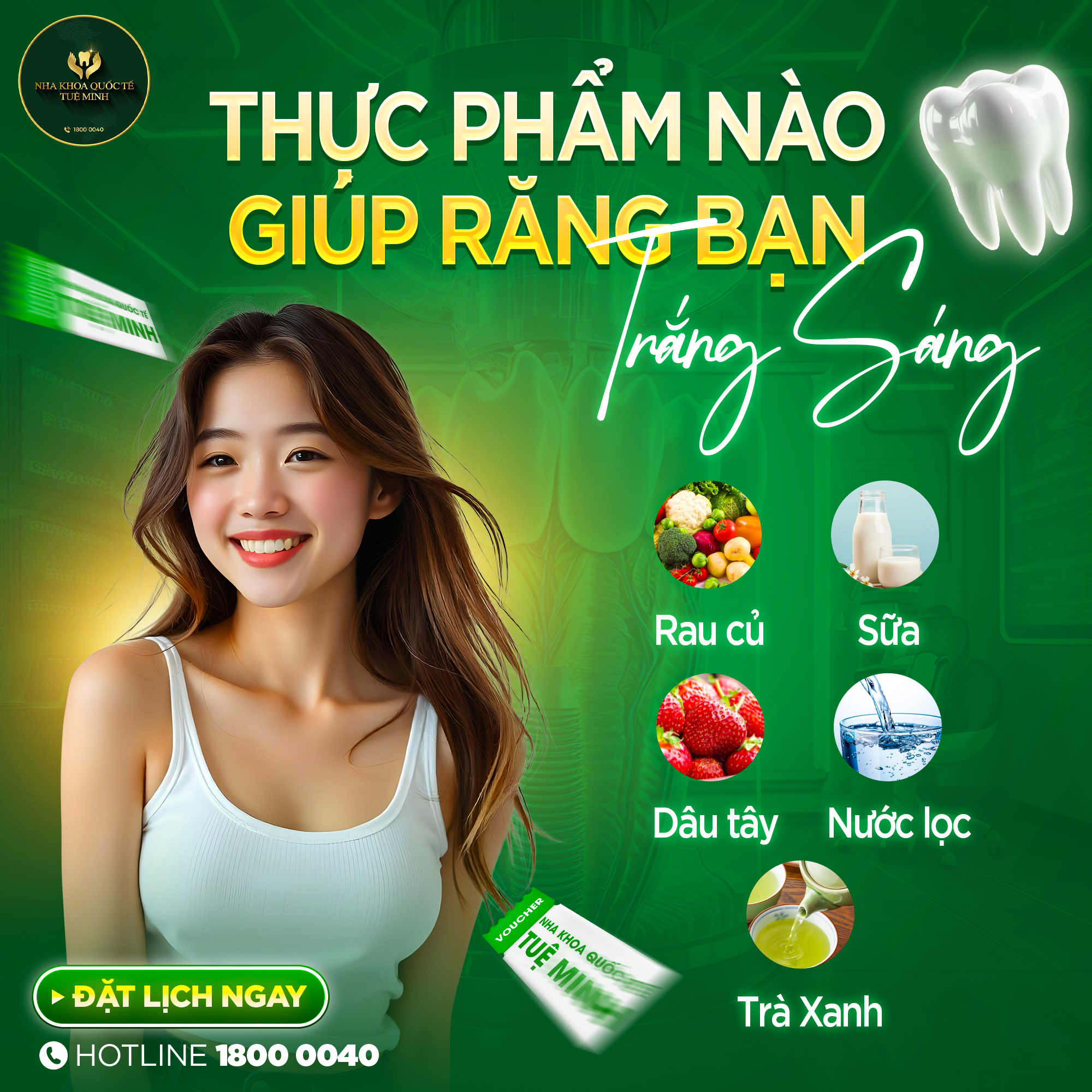 Thực phẩm nào giúp răng bạn luôn trắng sáng và khỏe mạnh? 