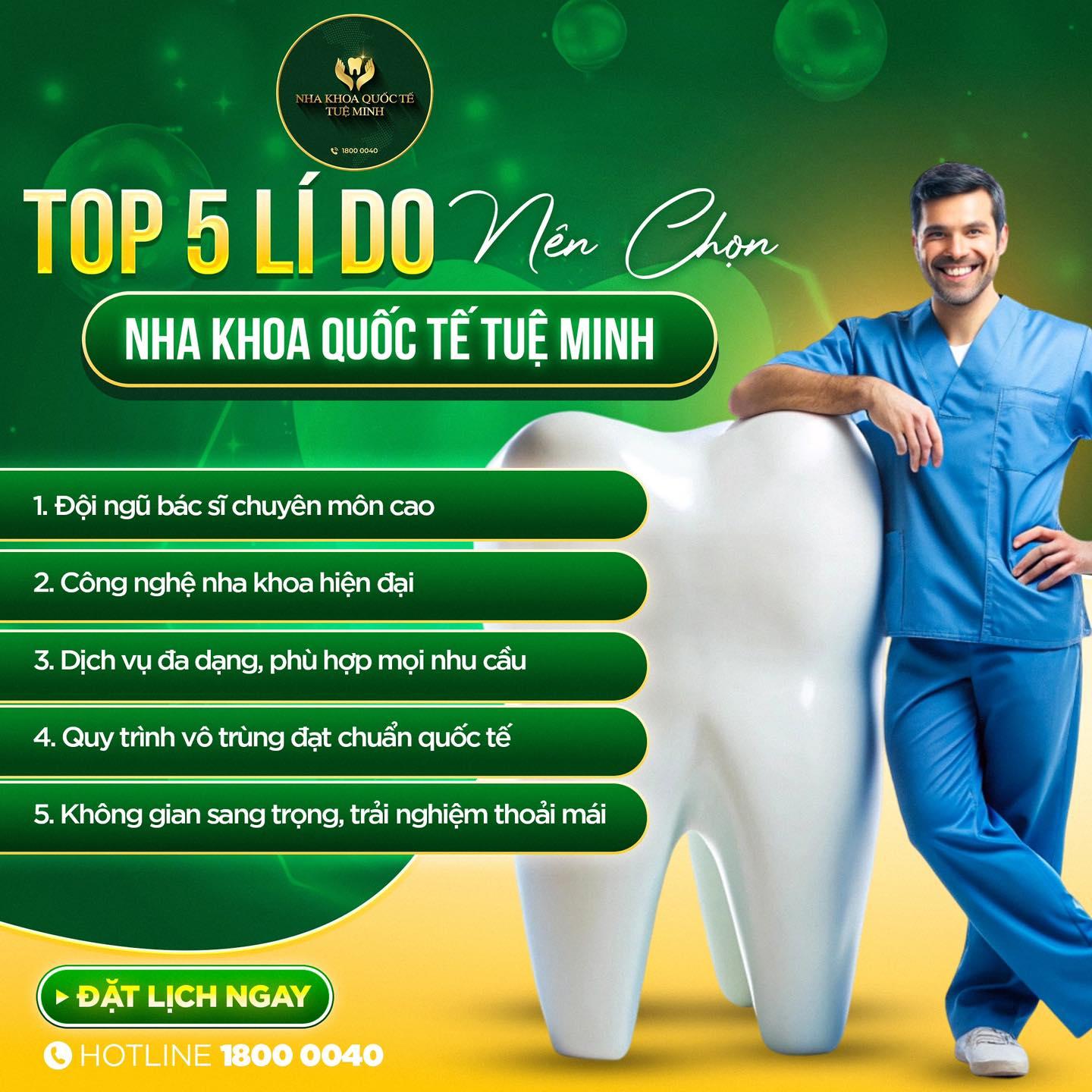 Top 5 Lý Do Nên Chọn Nha Khoa Quốc Tế Tuệ Minh