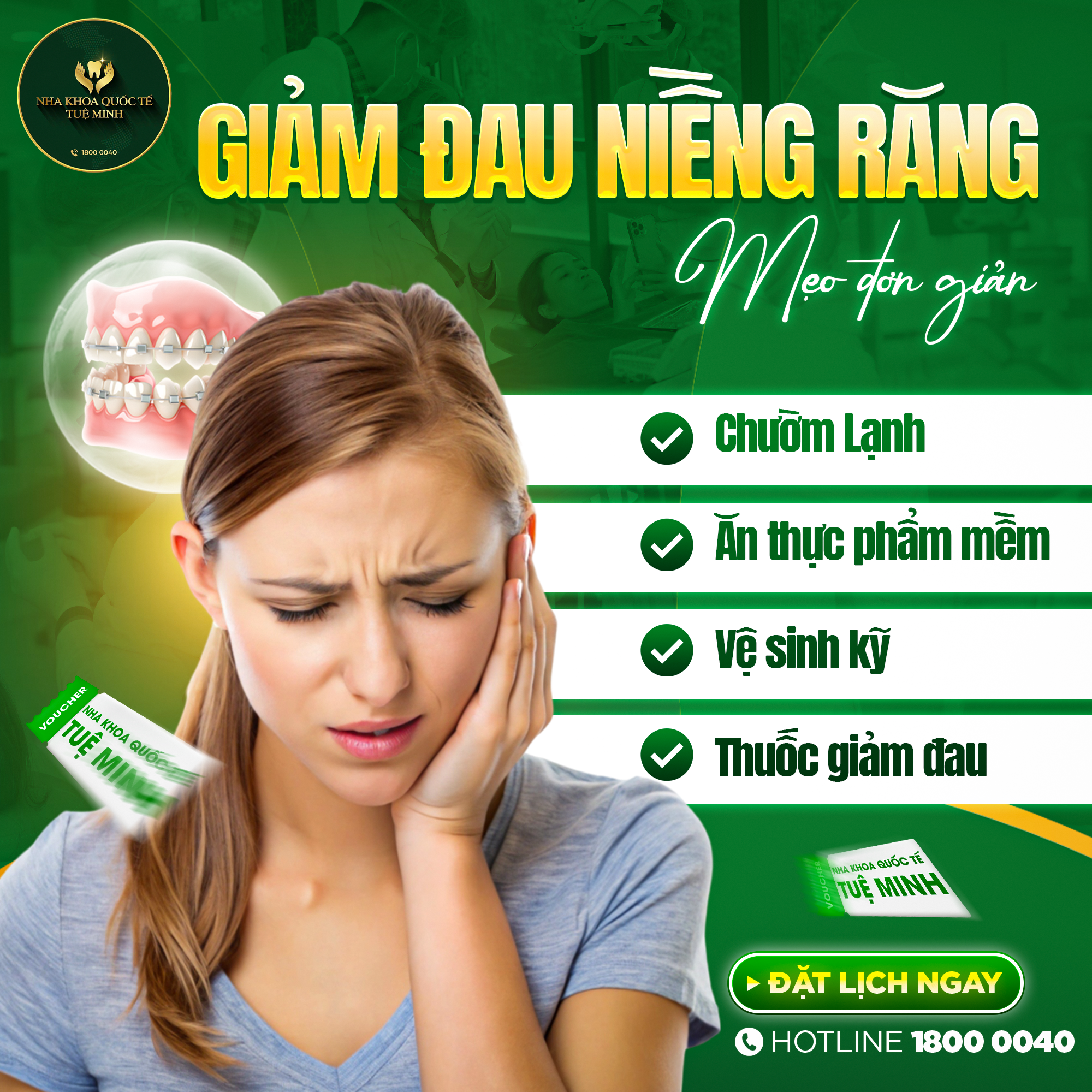 Niềng Răng Cách Giảm Đau – Mẹo Đơn Giản Giúp Bạn