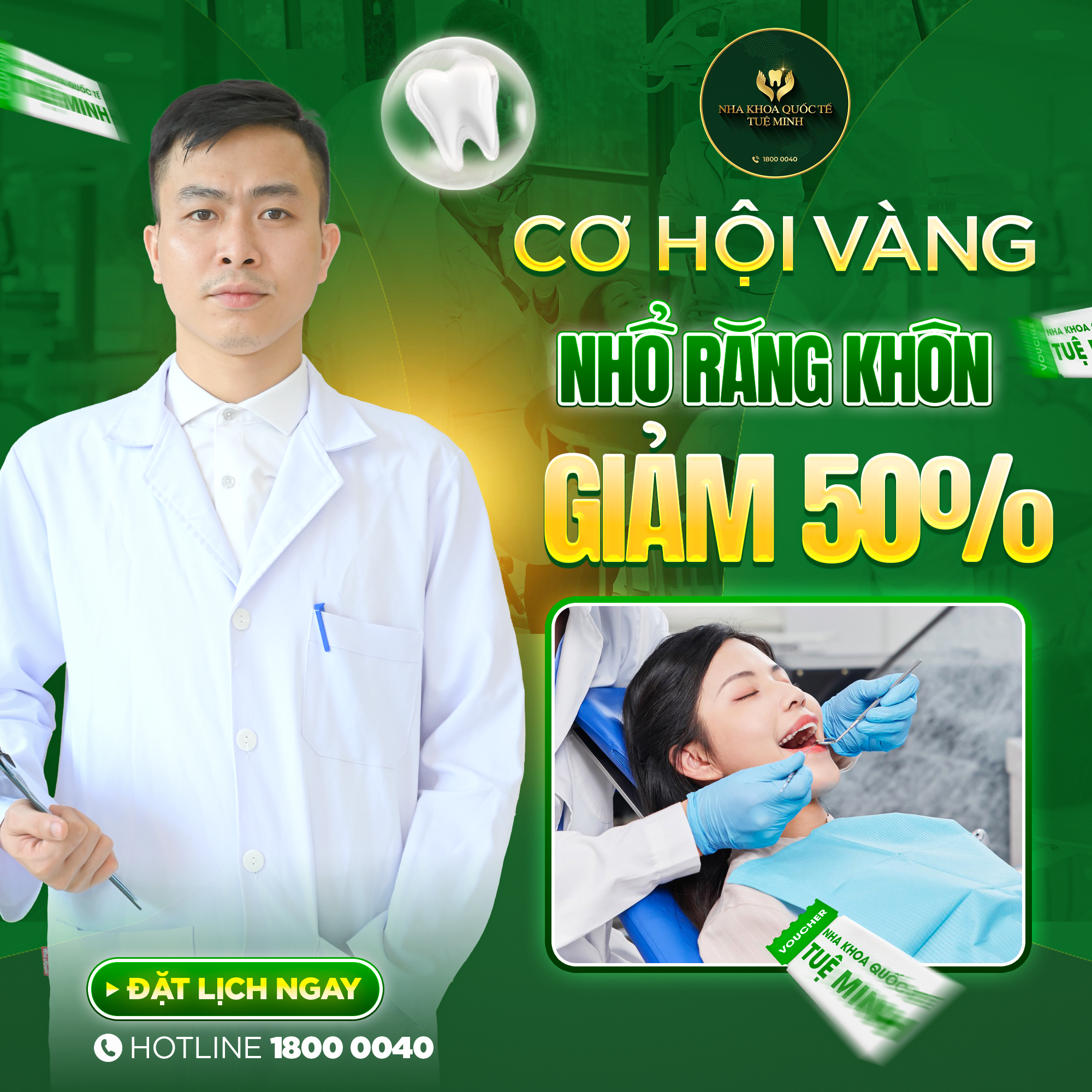 NHỔ RĂNG KHÔN GIẢM 50% – CƠ HỘI VÀNG