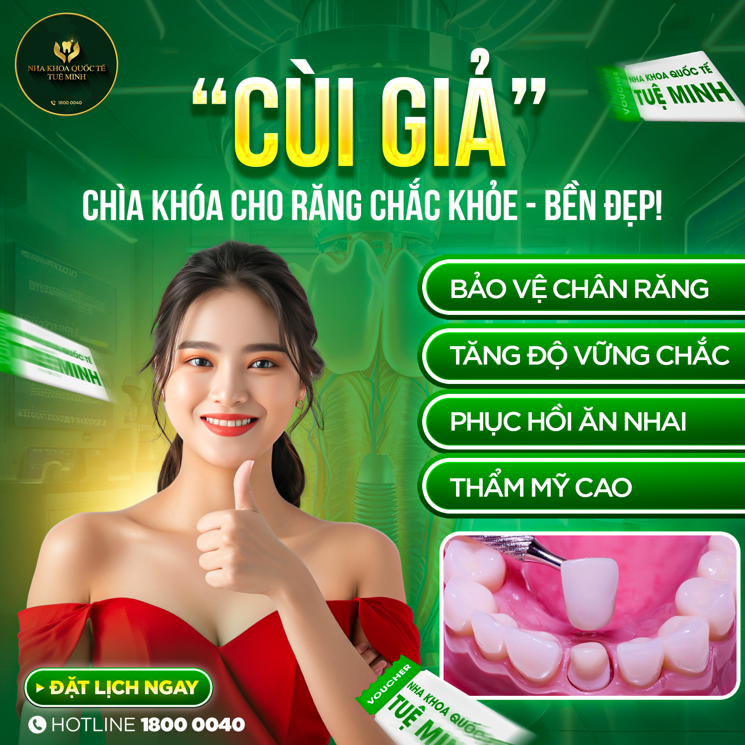 CÙI GIẢ – CHÌA KHÓA CHO RĂNG CHẮC KHỎE, BỀN ĐẸP!