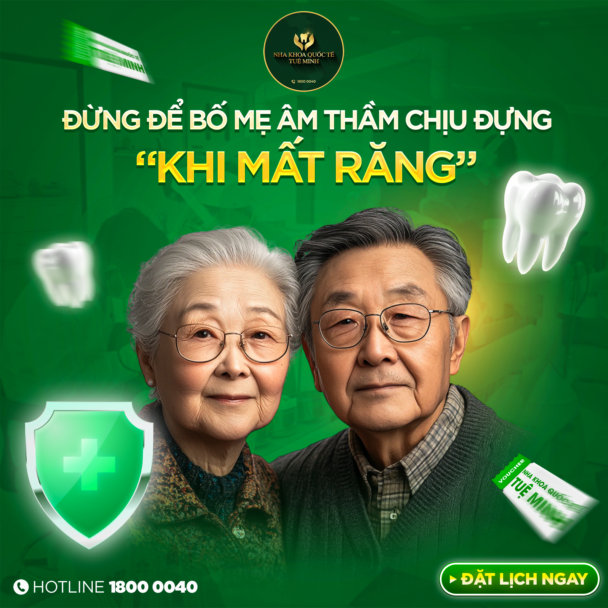 ĐỪNG ĐỂ BỐ MẸ ÂM THẦM CHỊU ĐỰNG KHI MẤT RĂNG 