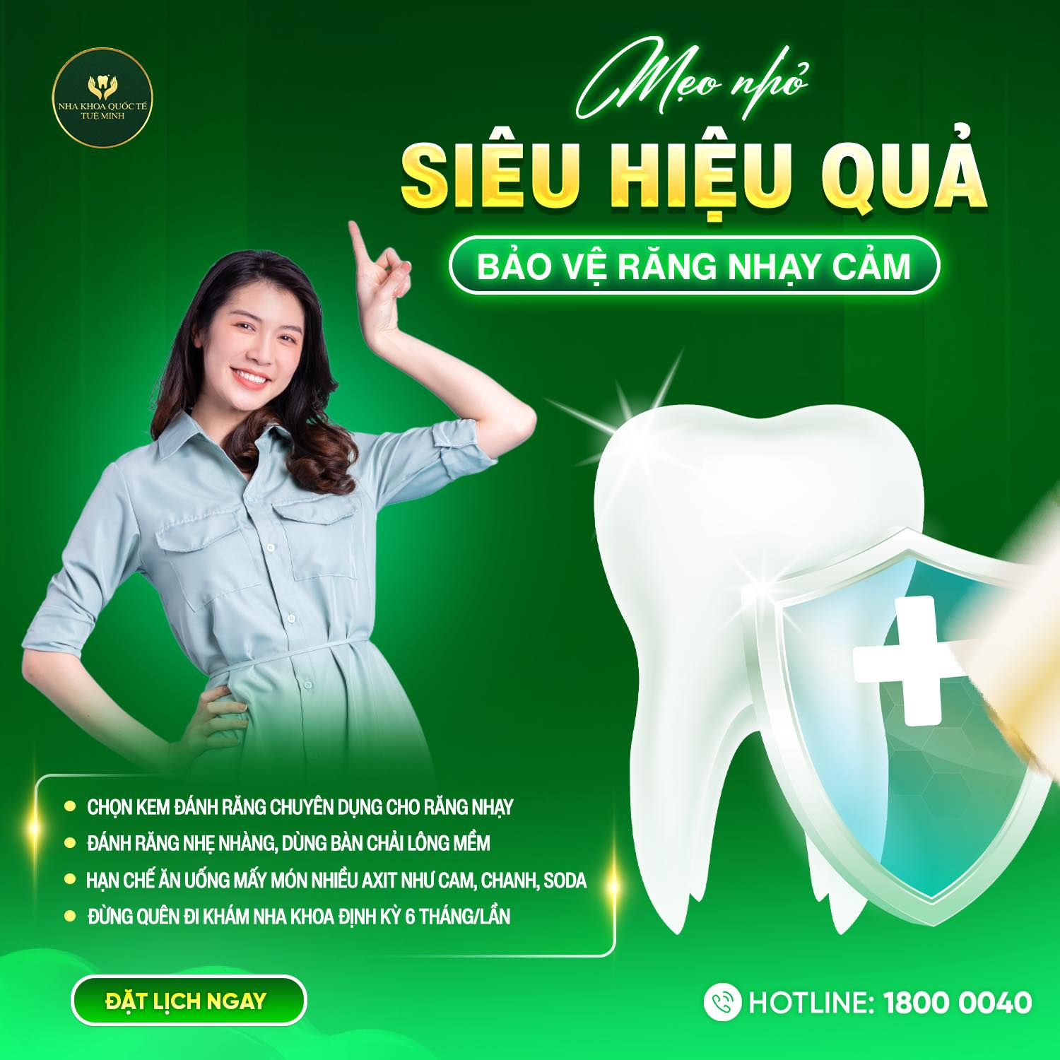 BẢO VỆ RĂNG NHẠY CẢM- MẸO NHỎ NHƯNG SIÊU HIỆU QUẢ